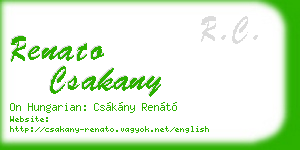 renato csakany business card